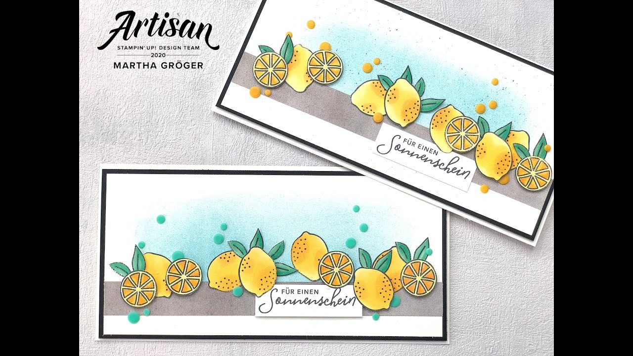 ???? Grusskarte für den Sommer mit Zitronen I DIY I Stampin' Up!
