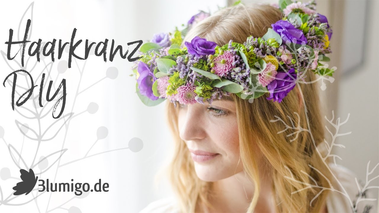 Haarkranz binden zum Junggesellinnenabschied (JGA) - ein DIY von Blumigo.de