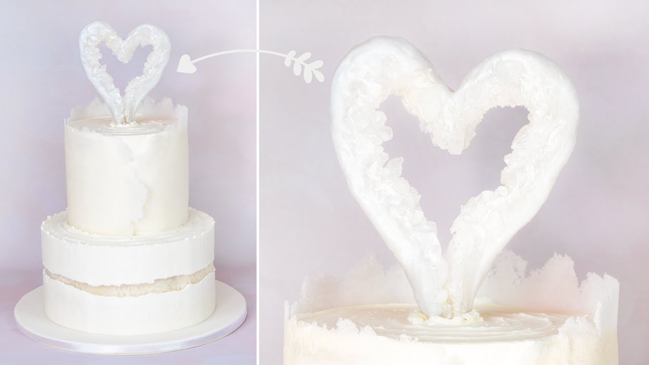 Herz aus Isomalt | Cake Topper aus Zucker