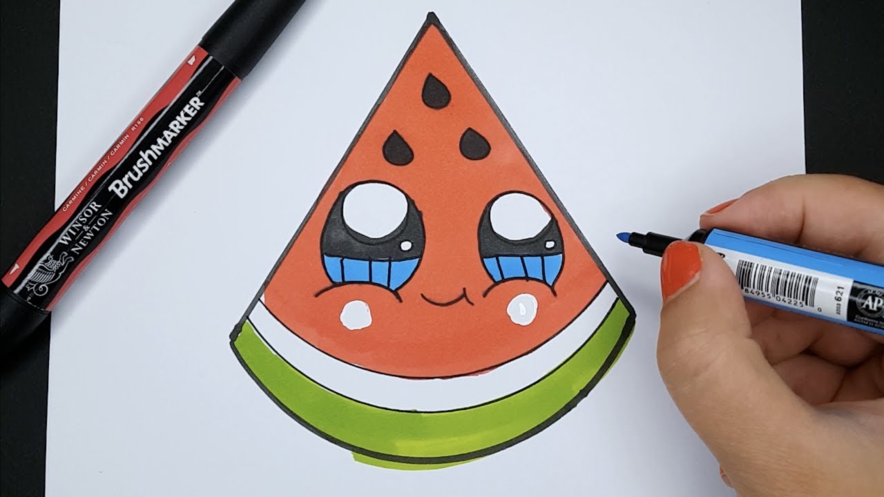Kawaii Wassermelone Zeichnen - Kawaii Bilder