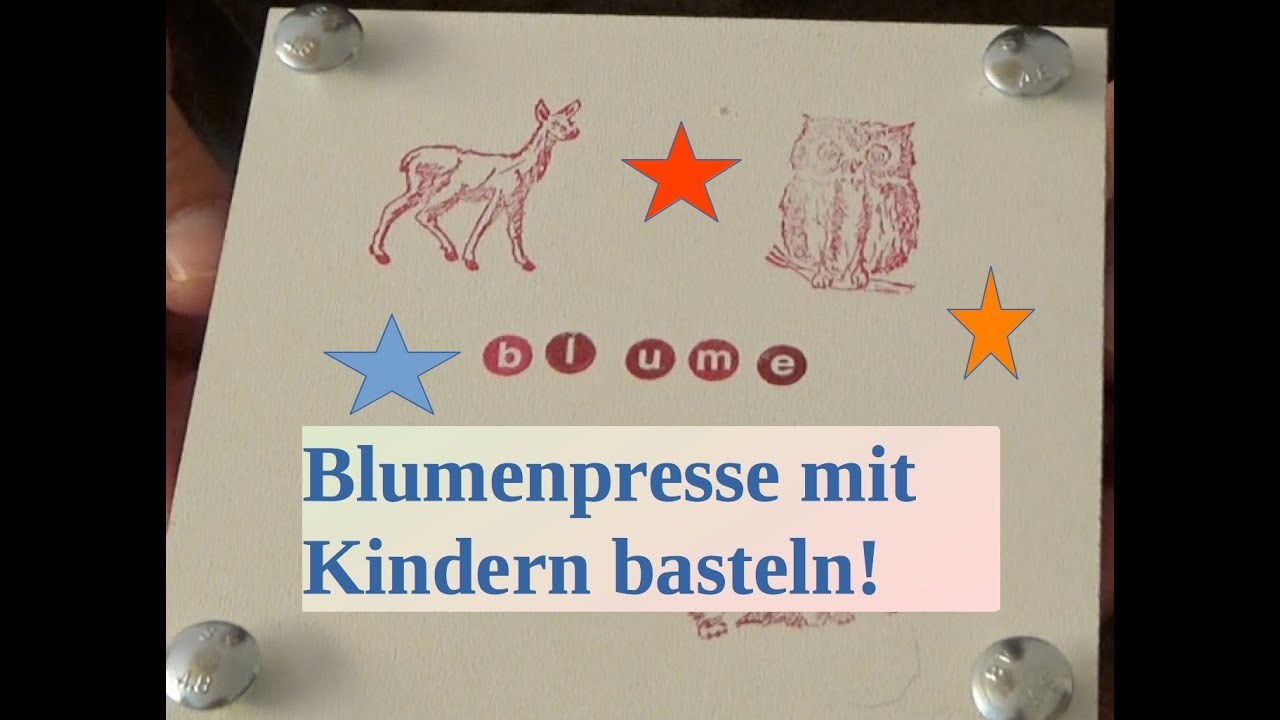 Kinder???? Outdoor ????basteln: ????Eine ????Blumenpresse