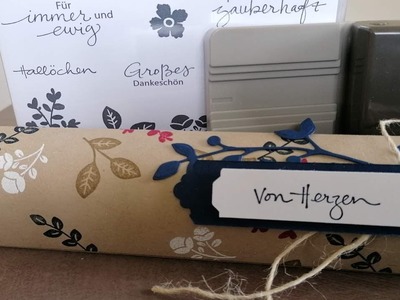 Lange Pillowbox, Stampin`up! Zauberhafte Grüsse