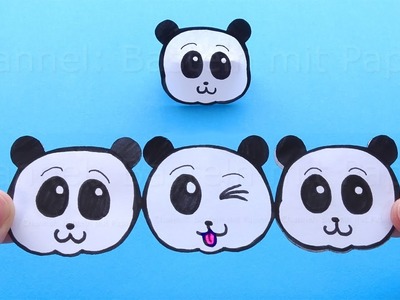 Lustiges Geschenk mit Papier basteln ???? Panda aus Papier als Geschenk selber machen ????