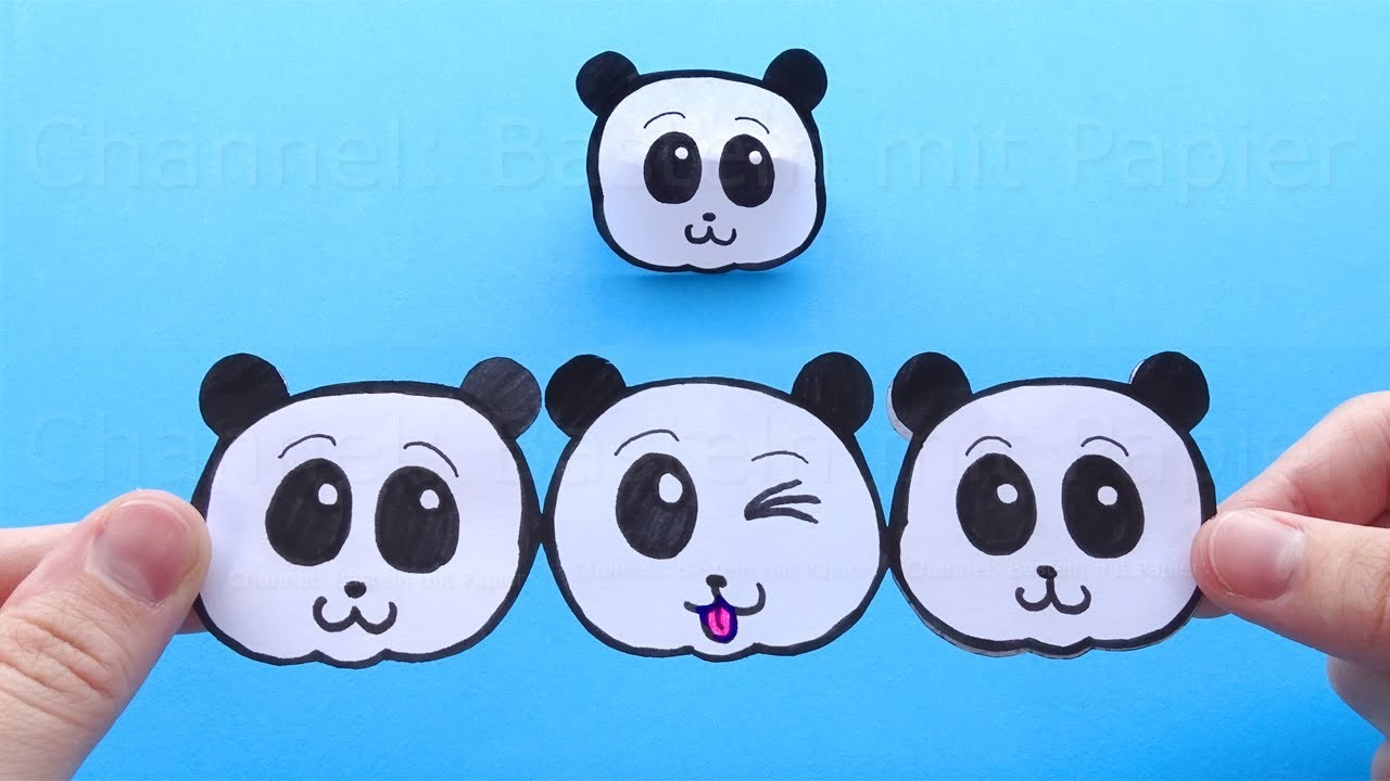 Lustiges Geschenk mit Papier basteln ???? Panda aus Papier als Geschenk selber machen ????