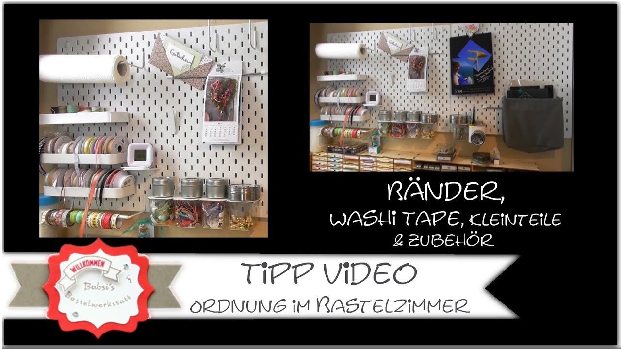 Ordnung im Bastelzimmer - Aufbewahrung Bänder, Washi Tape, Kleinteile - Stampin Up