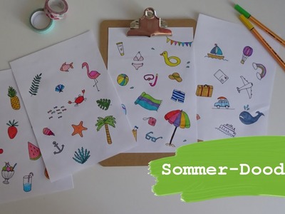 Sommer Doodles | Sommermotive zeichnen | kreative DIY Ideen