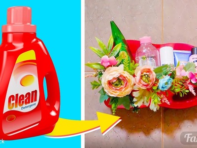 Upcycling: 5 überraschende Wege, mit Plastikflaschen Ordnung ins Badezimmer zu bringen