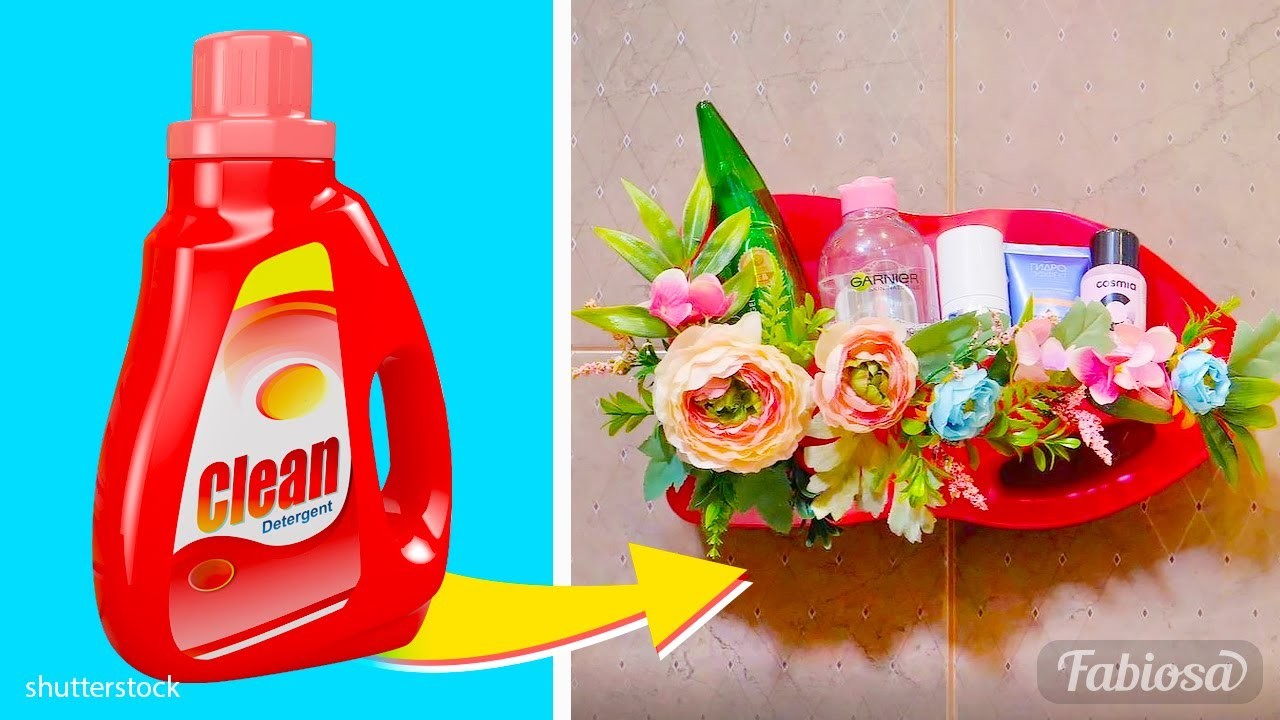 Upcycling: 5 überraschende Wege, mit Plastikflaschen Ordnung ins Badezimmer zu bringen