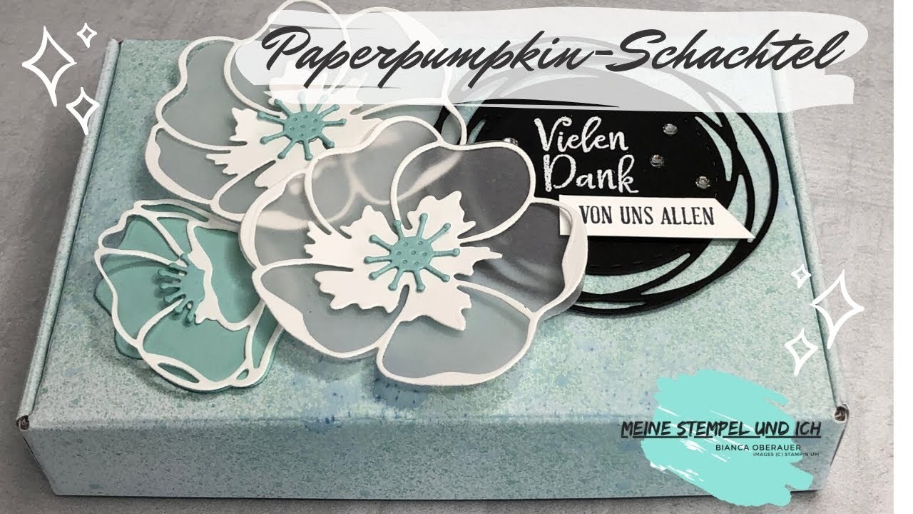 ANLEITUNG - PAPERPUMPKIN-MINISCHACHTEL EINFÄRBEN UND DEKORIEREN