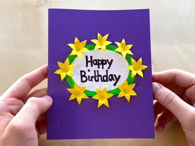 Basteln mit Papier: Glückwunschkarte selber machen. Geschenke zum Geburtstag basteln ????