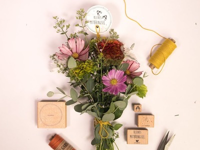 DIY Stamping Tutorial - Kleines Mitbringsel Blumenstrauß