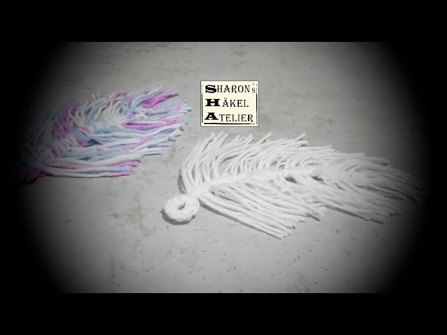 Feder häkeln Feder DIY Feder basteln Feder Lesezeichen | Linkshänder