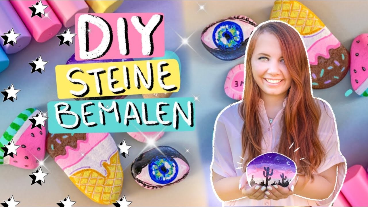 Ferien DIY ???? | Steine bemalen im VSCO Style || Foxy Draws