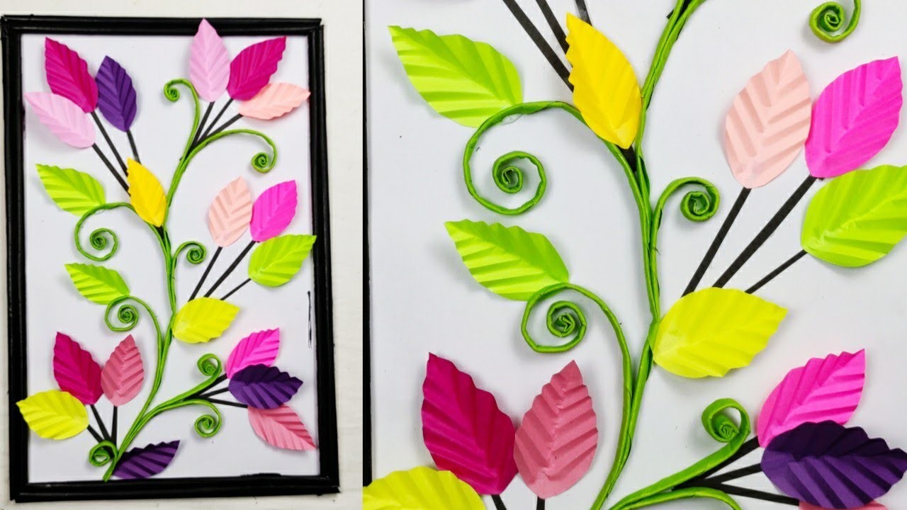 Handmade Paper Flower | DIY Home Decoration Paper Flowers | কাগজের ওয়ালমেট #3