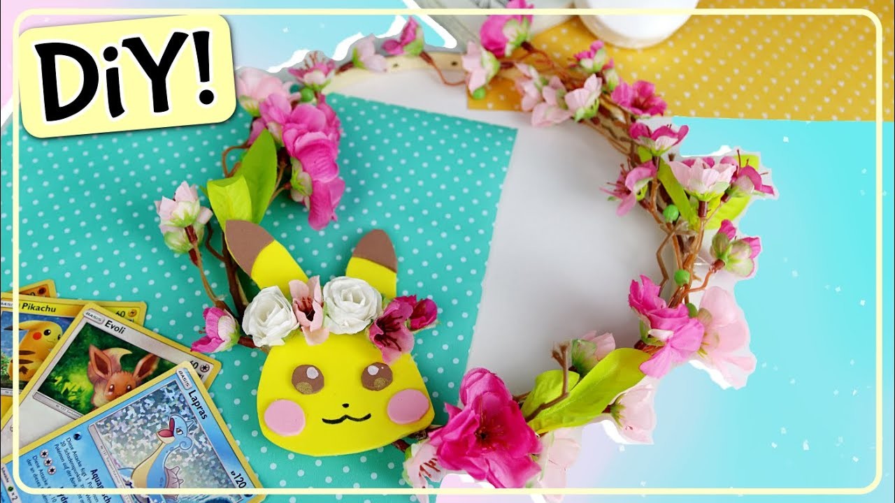 Pikachu Blumenkranz selber machen ???? Pokemon DiY ???? Pokemon Center inspired Decoration
