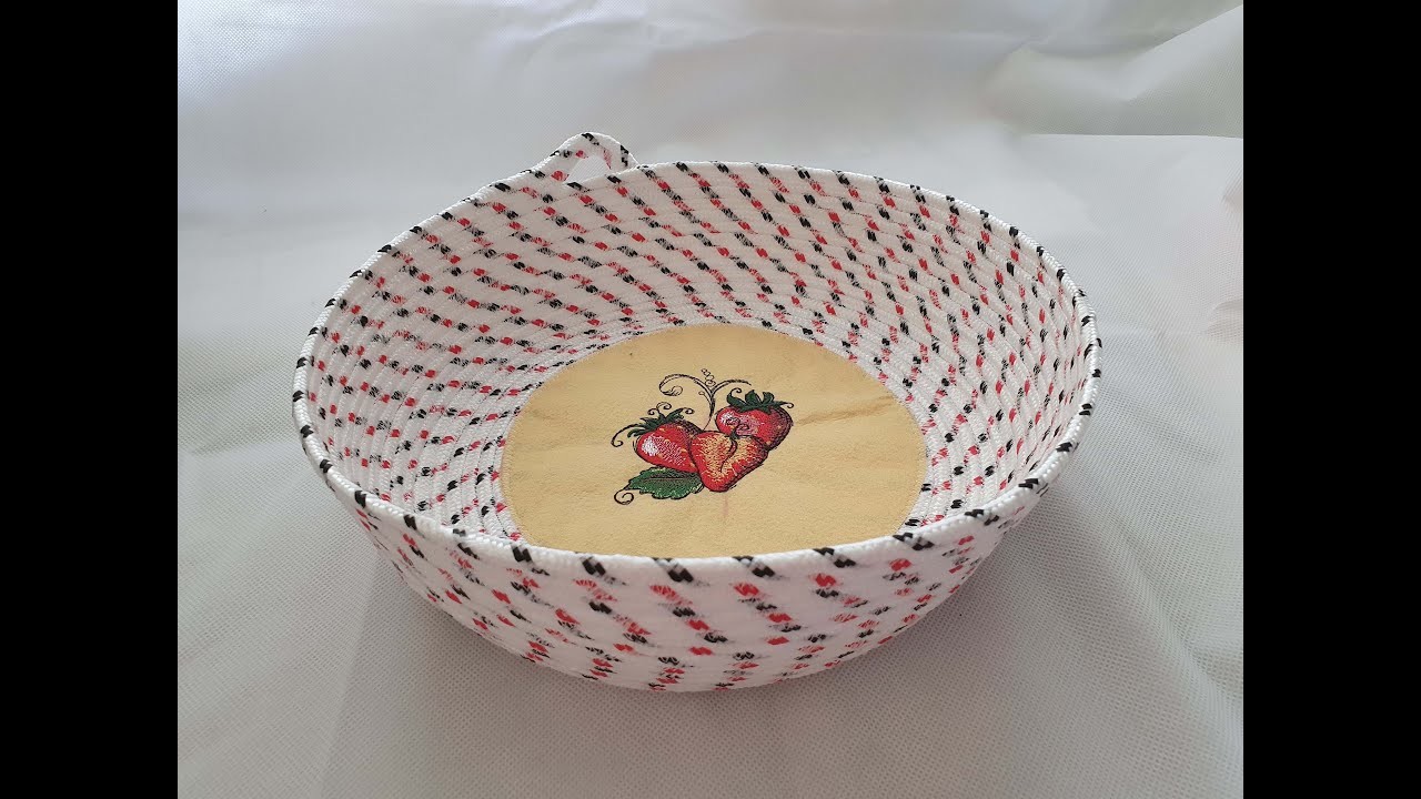 Rope Bowl Seilkorb Korb aus Seil Körbchen mit Stickdatei von Cyncopia