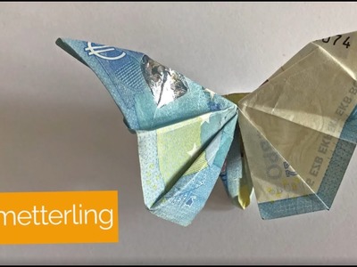 Schmetterling aus Geldscheine falten - DIY Geldgeschenke Taufe - Geld Geschenk Idee