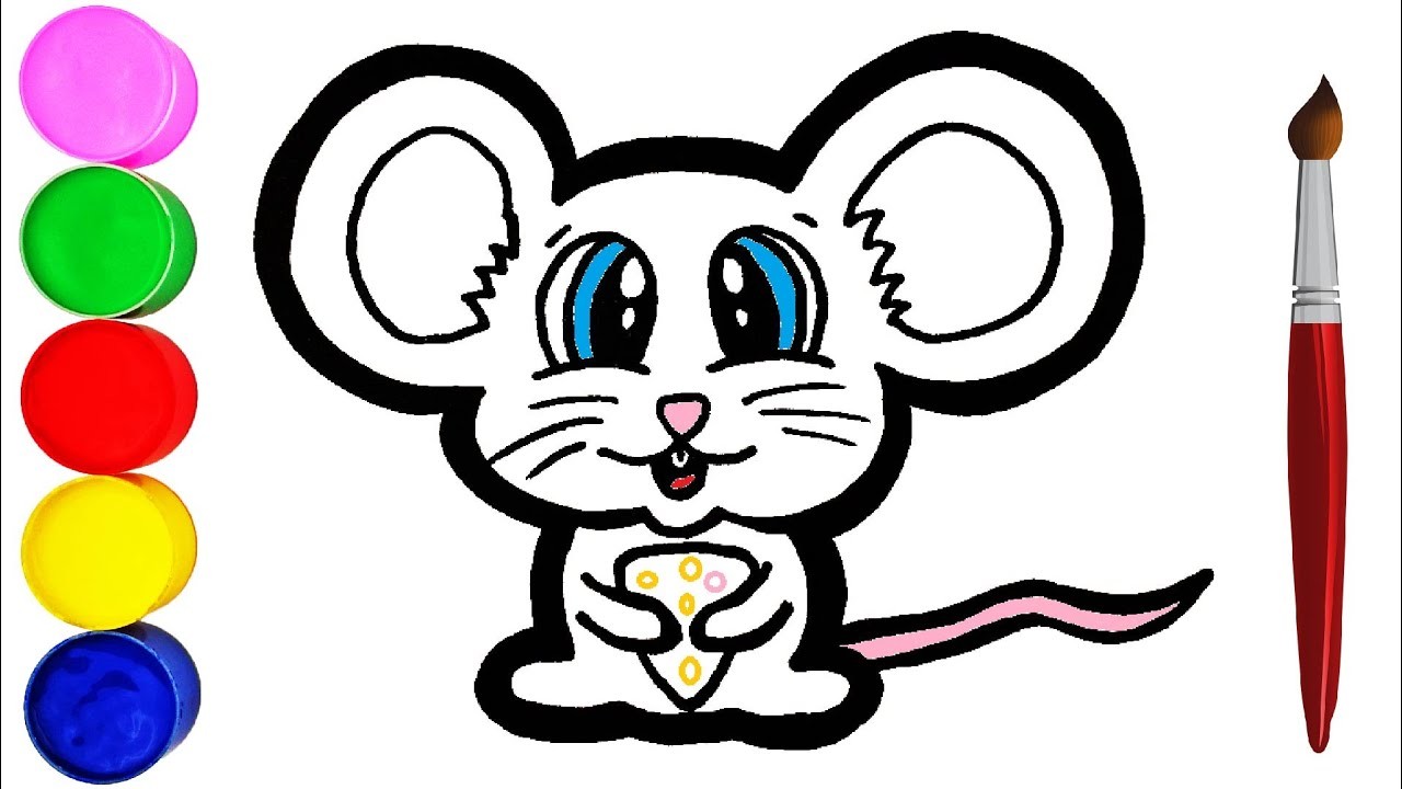 Wie Zeichnet Man eine Maus für Kinder Einfach Malen für Kinder
