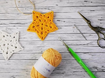 Christmas Star Crochet Tutorial, Weihnachtsstern Häkeln Anleitung