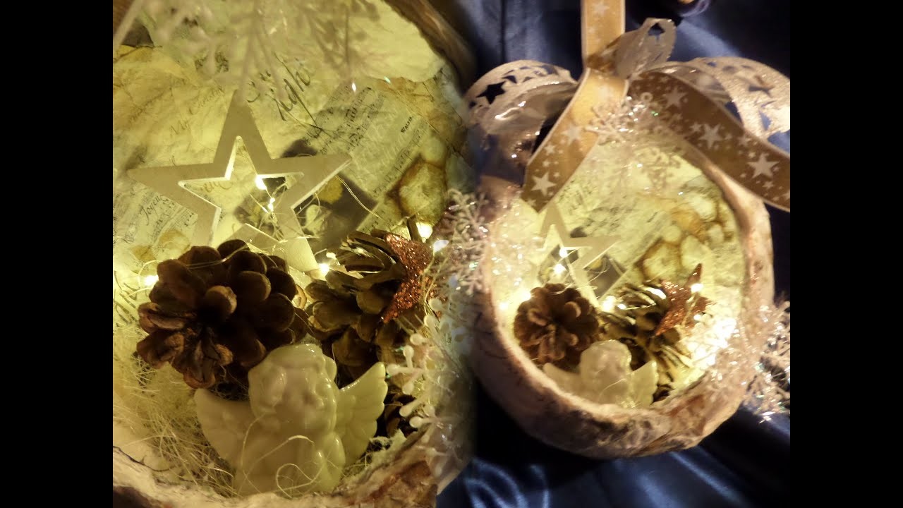 DIY-BASTELN: Shabby Chic XXL Weihnachtskugel aus Küchenkrepp :))