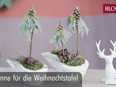 DIY-Tanne für die Weihnachtstafel | DIY Weihnachtsdeko | winter decoration | BLOOM’s Floristik
