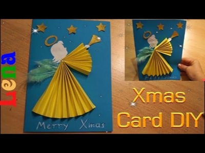 Engel Weihnachtskarte basteln ???? How to make Angel Christmas Card DIY ???? как сделать открытку