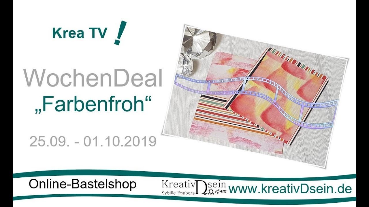 KreaTV! Wochendeal "Farbenfroh" | DIY: Einsteckkarte mit Rasierschaum | #KreativDsein | Werbung