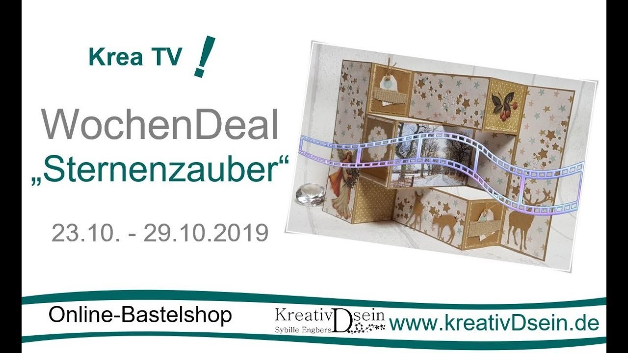 KreaTV! | WochenDeal "Sternenzauber" | DIY: Tri Fold Shutter Card | #KreativDsein | Werbung