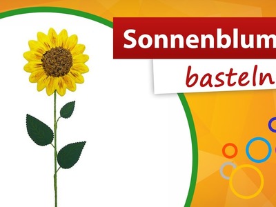 Sonnenblume basteln aus Styropor | trendmarkt24 - Bastelideen Sommer
