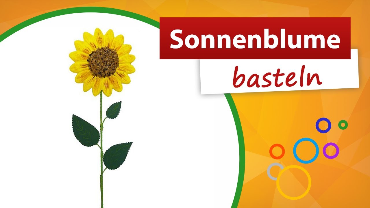 Sonnenblume basteln aus Styropor | trendmarkt24 - Bastelideen Sommer
