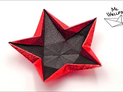 Sterne basteln zu Weihnachten - einfache Origami Sternschale falten - DIY