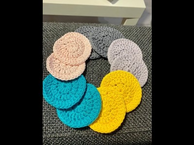 Thema Nachhaltigkeit: Wattepads Abschminkpads häkeln aus Baumwolle - crocheting cotton pads