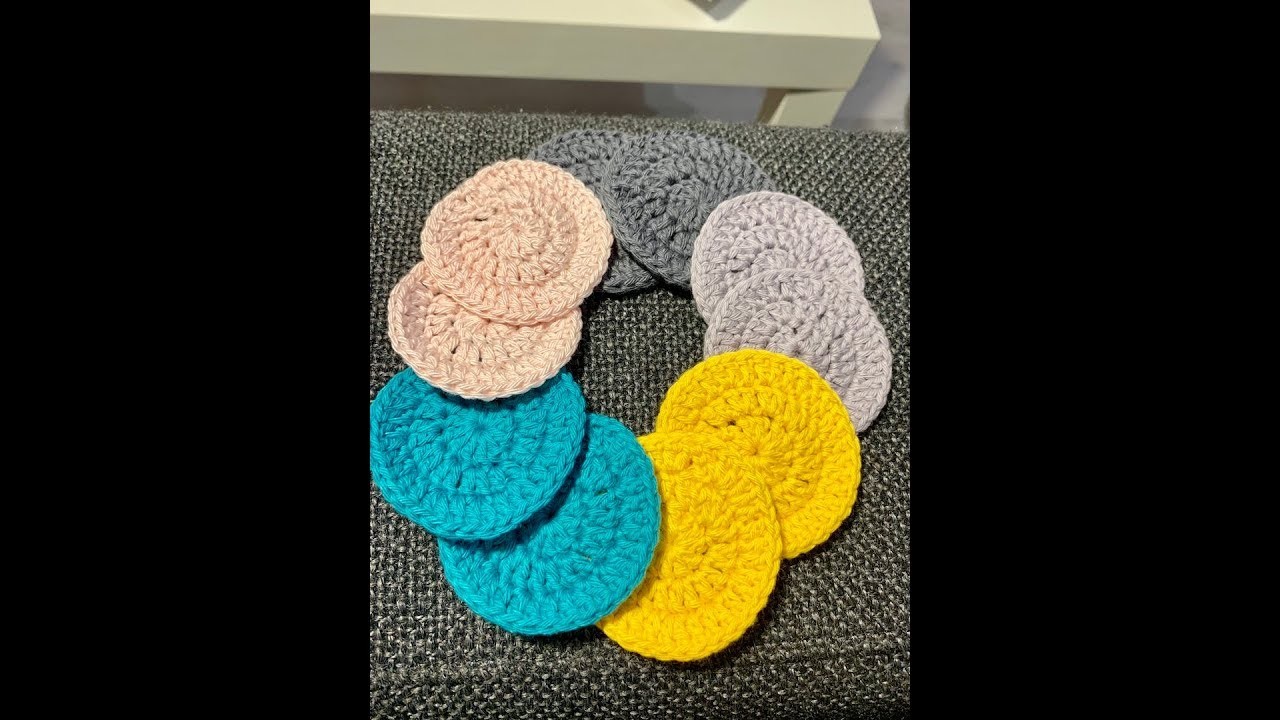 Thema Nachhaltigkeit: Wattepads Abschminkpads häkeln aus Baumwolle - crocheting cotton pads