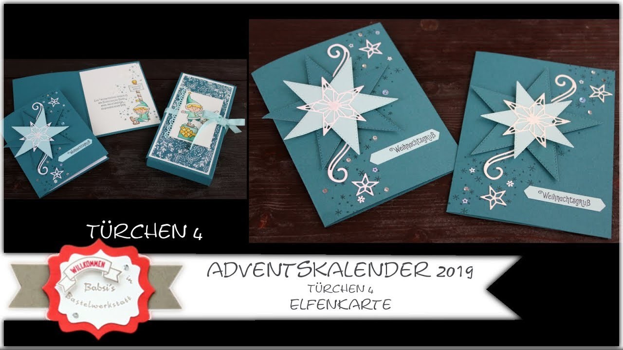Weihnachtskarte basteln - Stampin´Up! - Elfenkarte - Adventskalender 2019 - Karte basteln