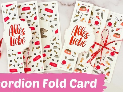 Accordion Fold Card Tutorial-Akkordeon Falt Karte-Anleitung-DIY