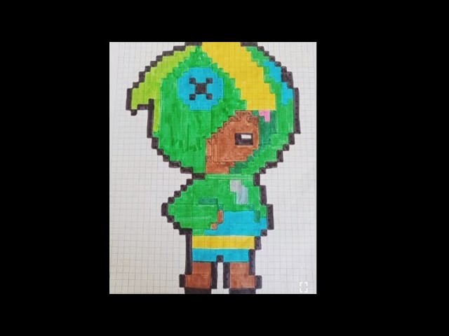 BRAWL STARS LEON ÇİZİMİ-Pixel Art.BRAWL STARS LEON DRAWING-Pixel Art