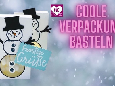 Coole Geschenkverpackung DIY - Schneemann