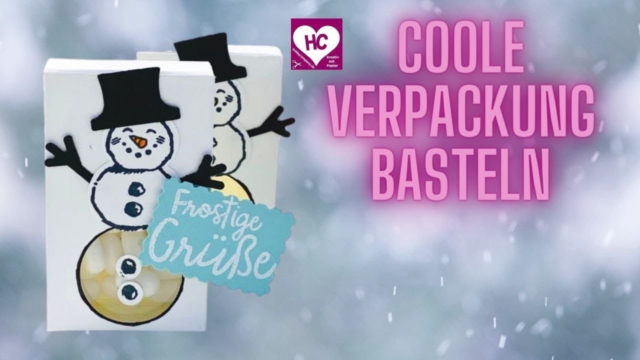 Coole Geschenkverpackung DIY - Schneemann