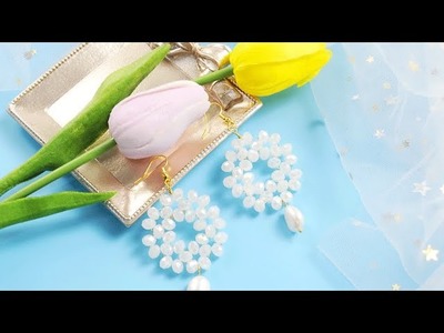 [DIY Tutorial] Ohrringe für Hochzeit geeignet.White pearl pendant earrings- Bride's wedding jewelry