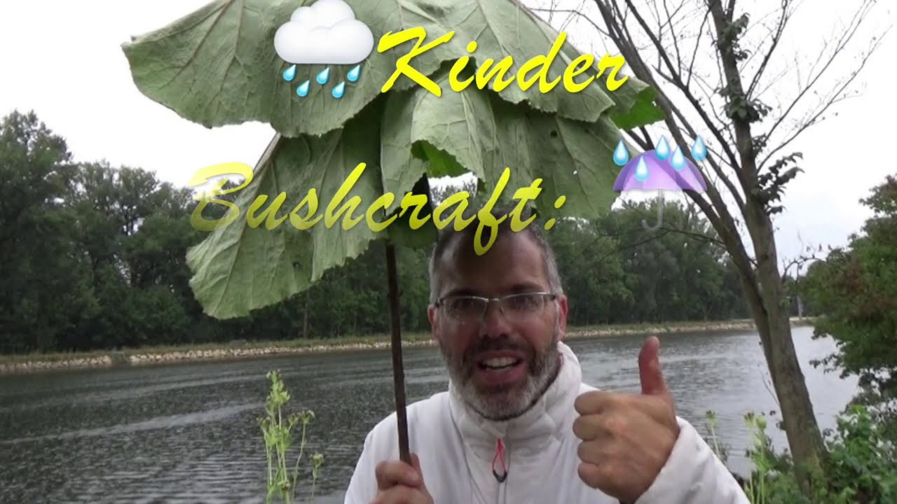 Kinder Bushcraft: Einen Outdooor Regenschirm basteln