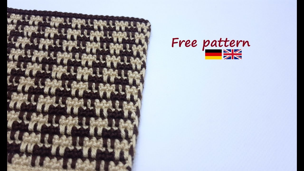 Zwei Farbige Muster - häkeln für Anfänger - two color pattern - crochet for beginners