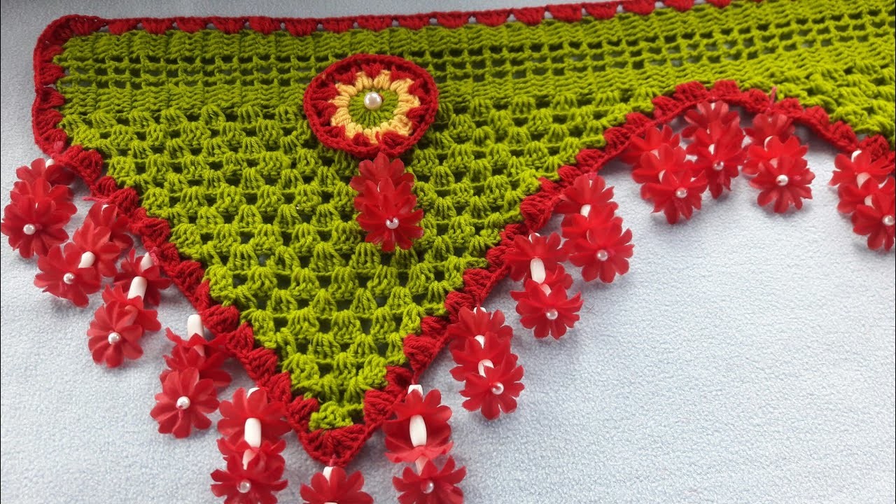 Beautiful and easy toran design#Crochet door hanging toran#सुन्दर तोरन बनाएँ#How to make toran