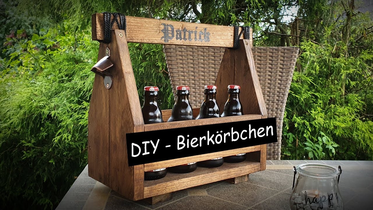 DIY Bierkörbchen - Geschenkidee - aus Holz