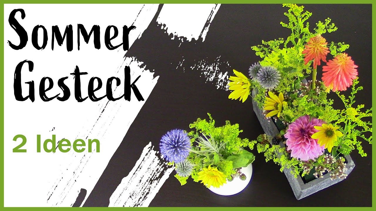 DIY - Gesteck aus Sommerblumen I Sommerdeko I Blumendeko