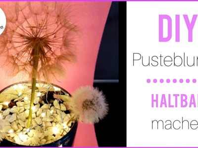 DIY- Pusteblume haltbar machen- dekorieren- Wie kann man Pusteblumen haltbar machen? #pusteblume