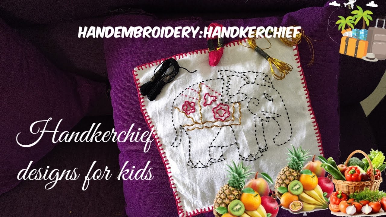 Handkerchief designs|Handkerchief|handmade Hanky|hanky designs|Handembroidery|Running stitch design|