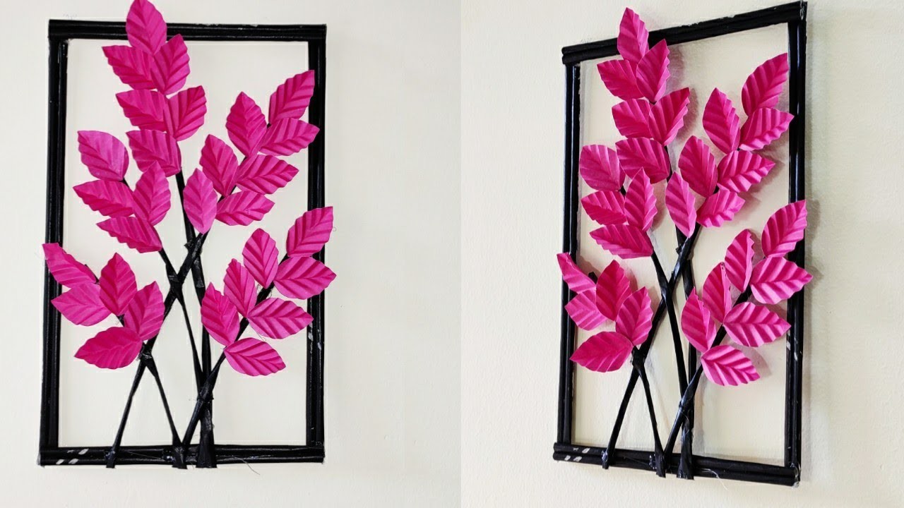 Handmade Paper Flower | DIY Home Decoration Paper Flowers | কাগজের ওয়ালমেট #5