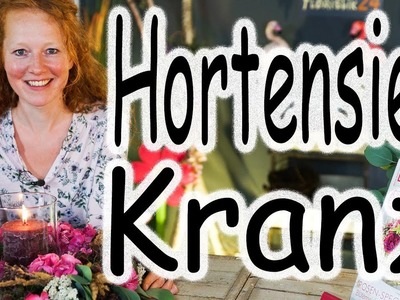 Kranz mit Hortensien | DIY Herbstkranz mit Hortensien und Eukalyptus | Herbstdeko in Beerenfarben