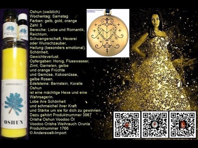 Oshun Erzulie Voodoo Loa Veve Liebeszauber Ritual Amulett, Witchtok