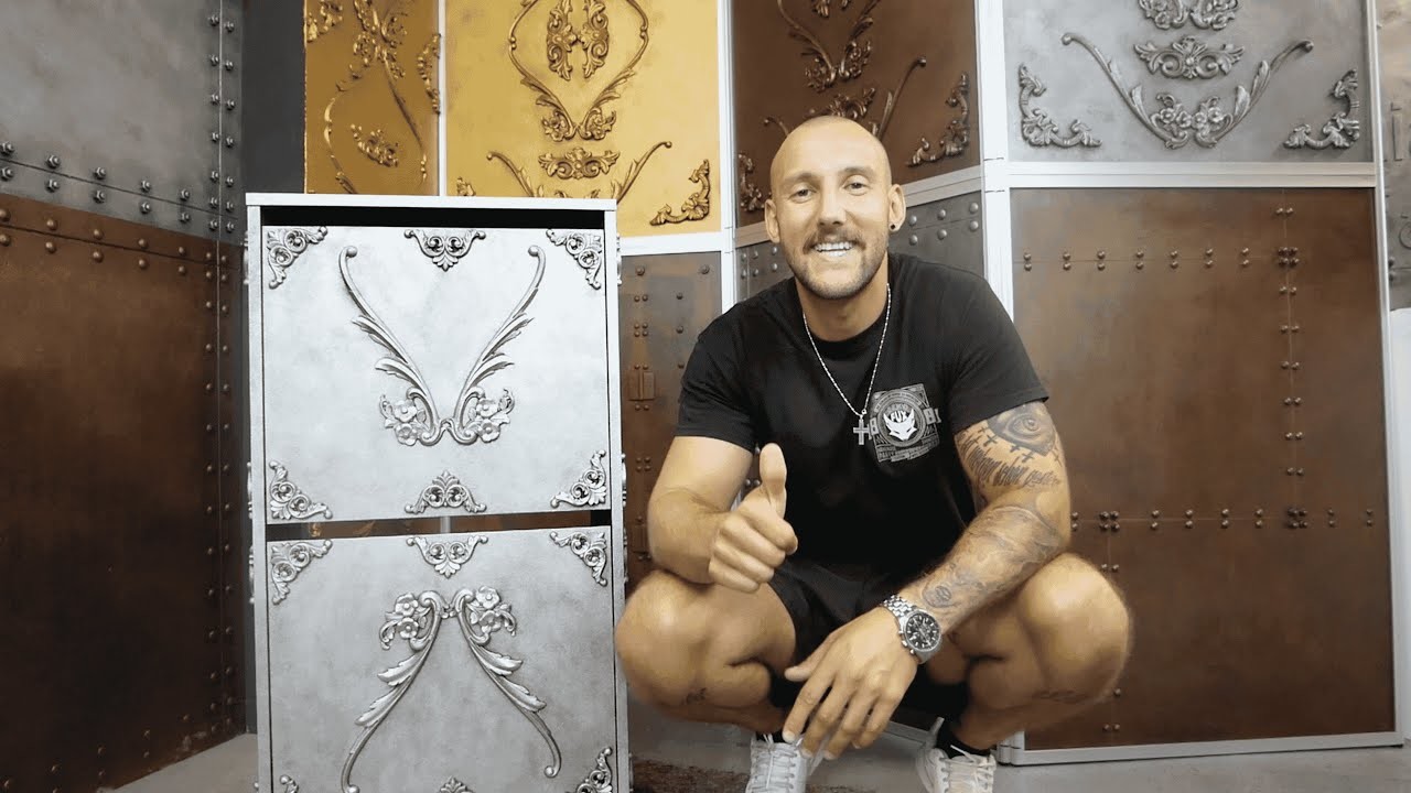 Schuhschrank Upcycling im DekoFux Barocklook Silber! DIY TUTORIAL!
